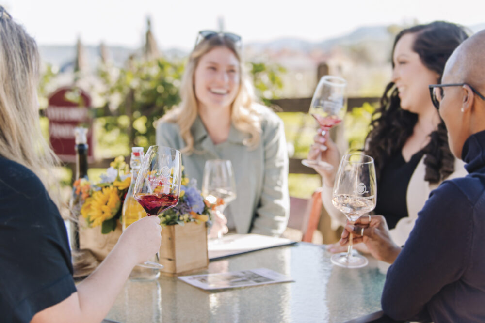 Outdoor tasting at V. Sattui Winery